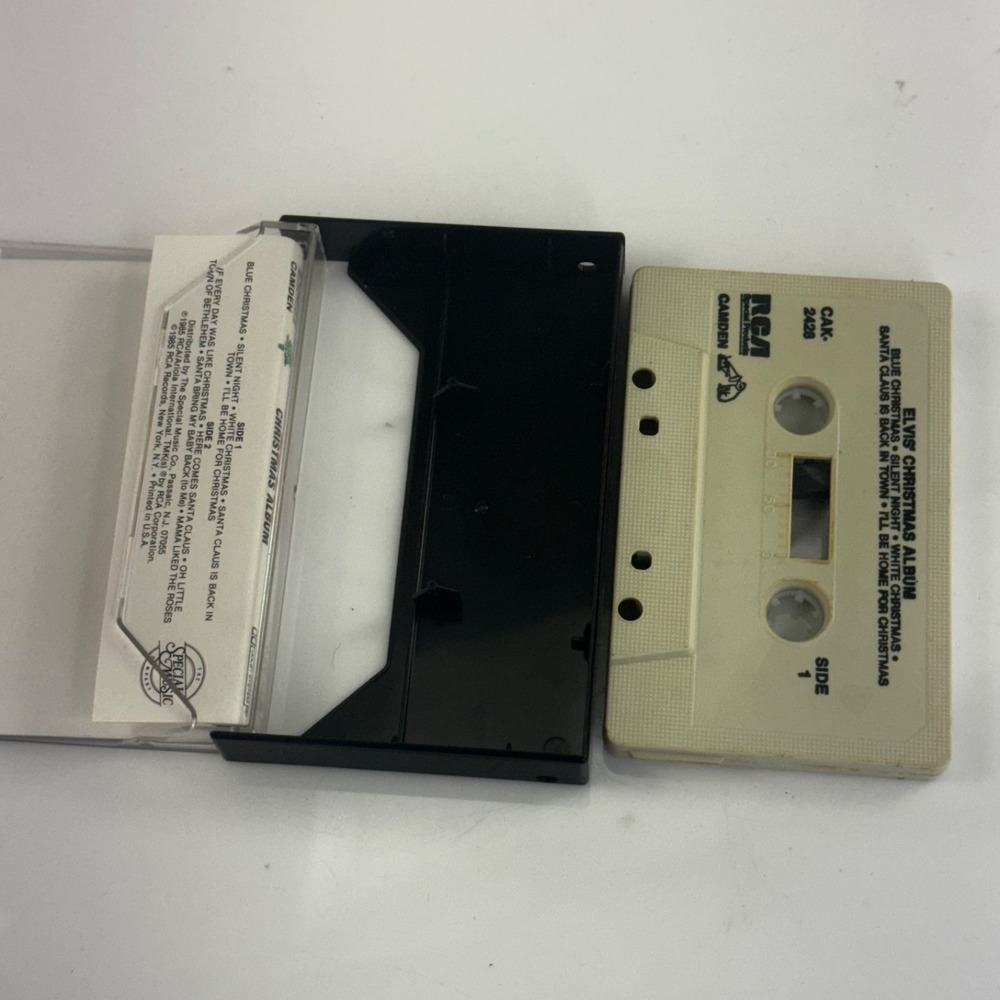 Elvis Presley Elvis Christmas Album Cassette Tape CAK-2428 RCA Camden 1985 - Picture 6 of 6